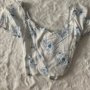 PacSun Flower Tie Back Shirt